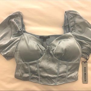 Baby blue corset top